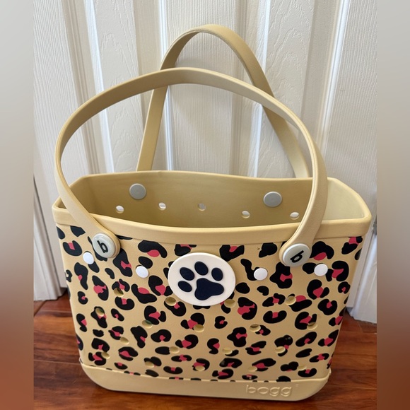 BOGG BAG Leopard Print Tote - Tan and Black - Picture 1 of 5